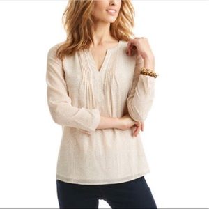 Vineyard Vines | Dot Pintuck Top | XXS